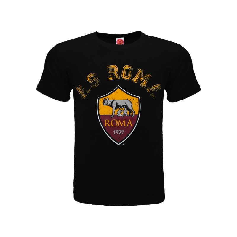 Buy Maglia T Shirt Ufficiale As Roma Logo Black Size Years