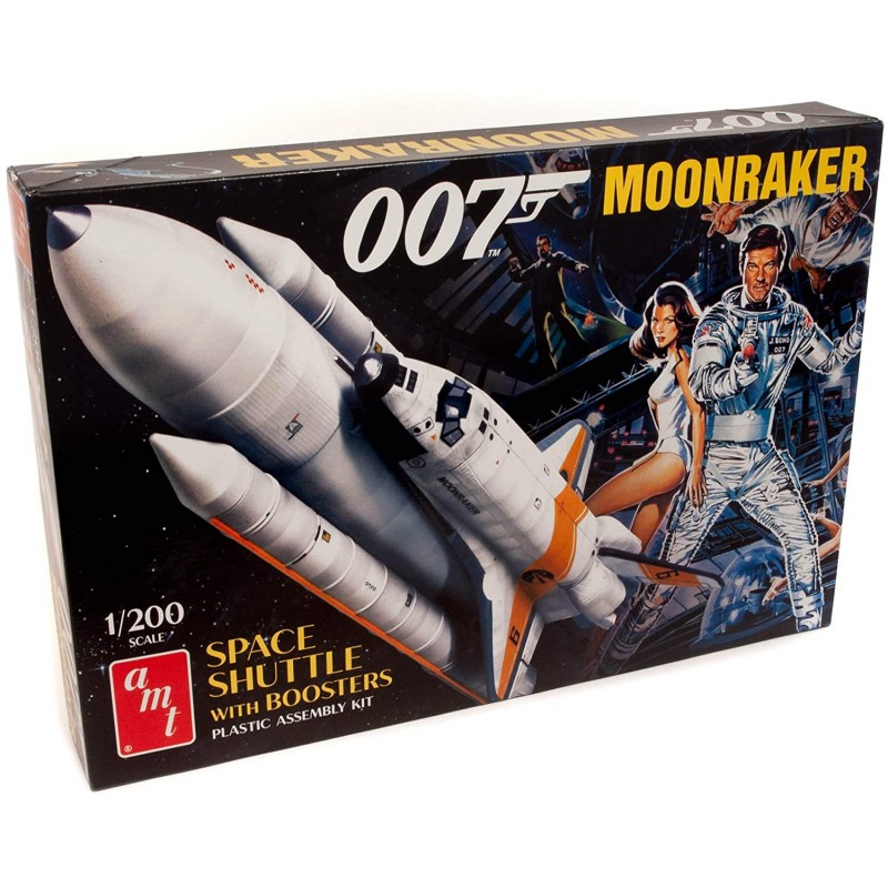AMT JAMES BOND 007 MOONRAKER SPACE SHUTTLE WITH BOOSTERS MODEL KIT 1/200 FIGURE