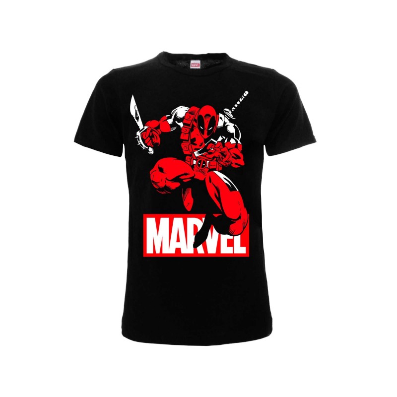 MAGLIA T SHIRT MARVEL DEADPOOL COMIC BLACK MAGLIA T SHIRT MARVEL DEADPOOL COMIC BLACK