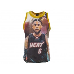 A STARS LEAGUE LEBRON JAMES HEAT YELLOW TANK TOP