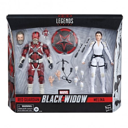 MARVEL LEGENDS BLACK WIDOW RED GUARDIAN AND MELINA ACTION FIGURE