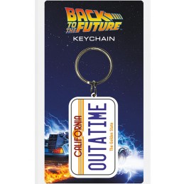 PYRAMID INTERNATIONAL BACK TO THE FUTURE - DELOREAN LICENSE PLATE TARGA KEYCHAIN PORTACHIAVI KEYRING