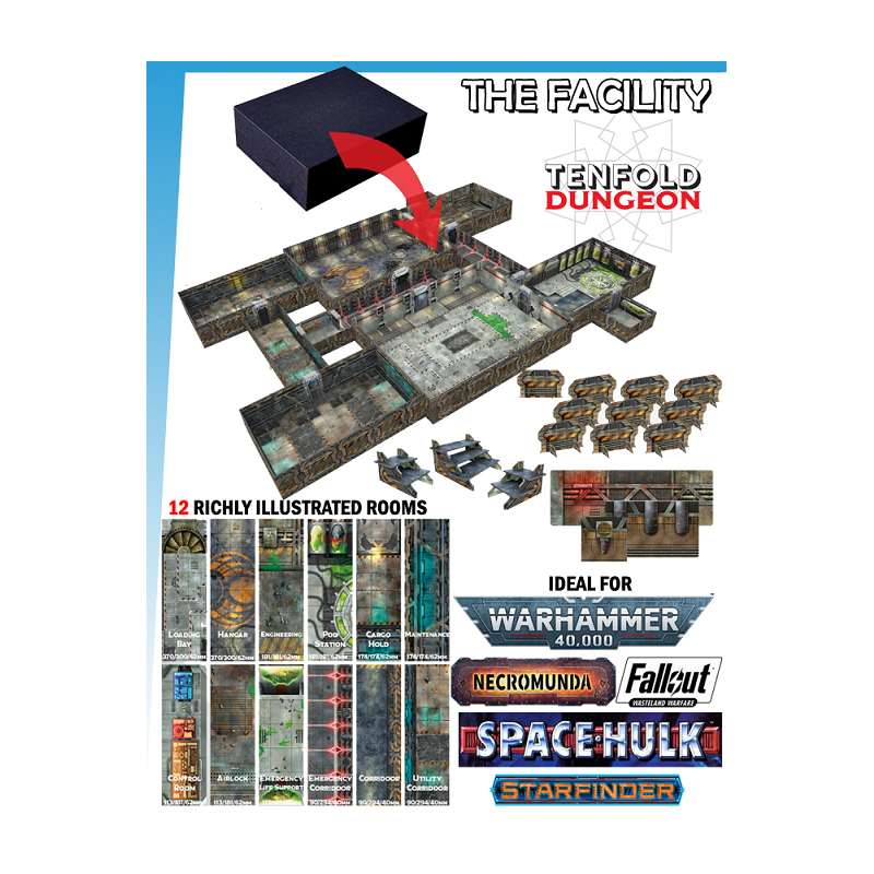 DM VAULT TENFOLD DUNGEON THE FACILITY FOR MINIATURE GAMES