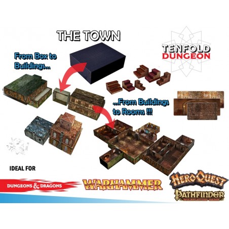 TENFOLD DUNGEON THE TOWN FOR MINIATURE GAMES