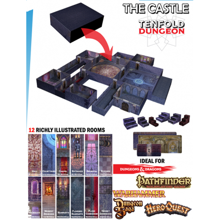 TENFOLD DUNGEON THE CASTLE PER MINIATURE GAMES