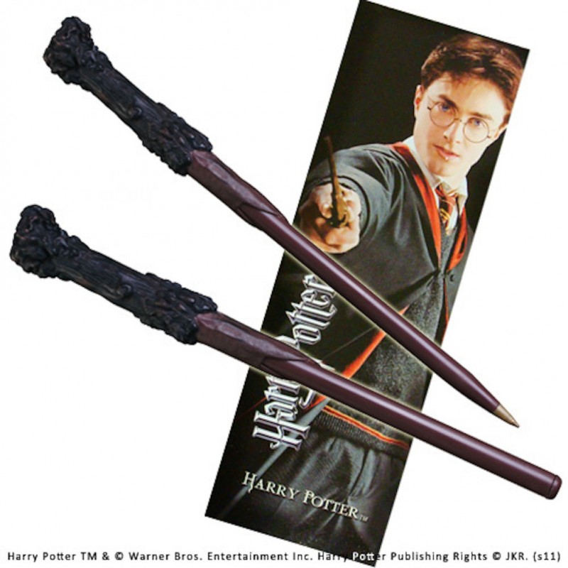 HARRY POTTER WAND PEN AND BOOKMARK REPLICA NOBLE COLLECTIONS