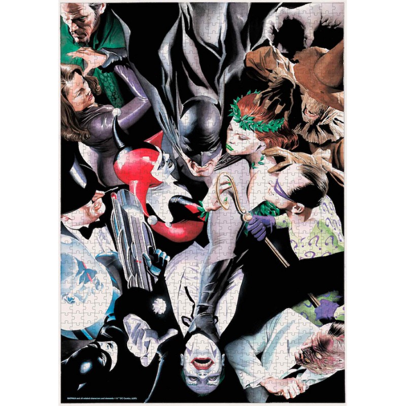 DC COMICS BATMAN AND VILLAINS 1000 PIECES PEZZI JIGSAW PUZZLE 48x60cm SD TOYS