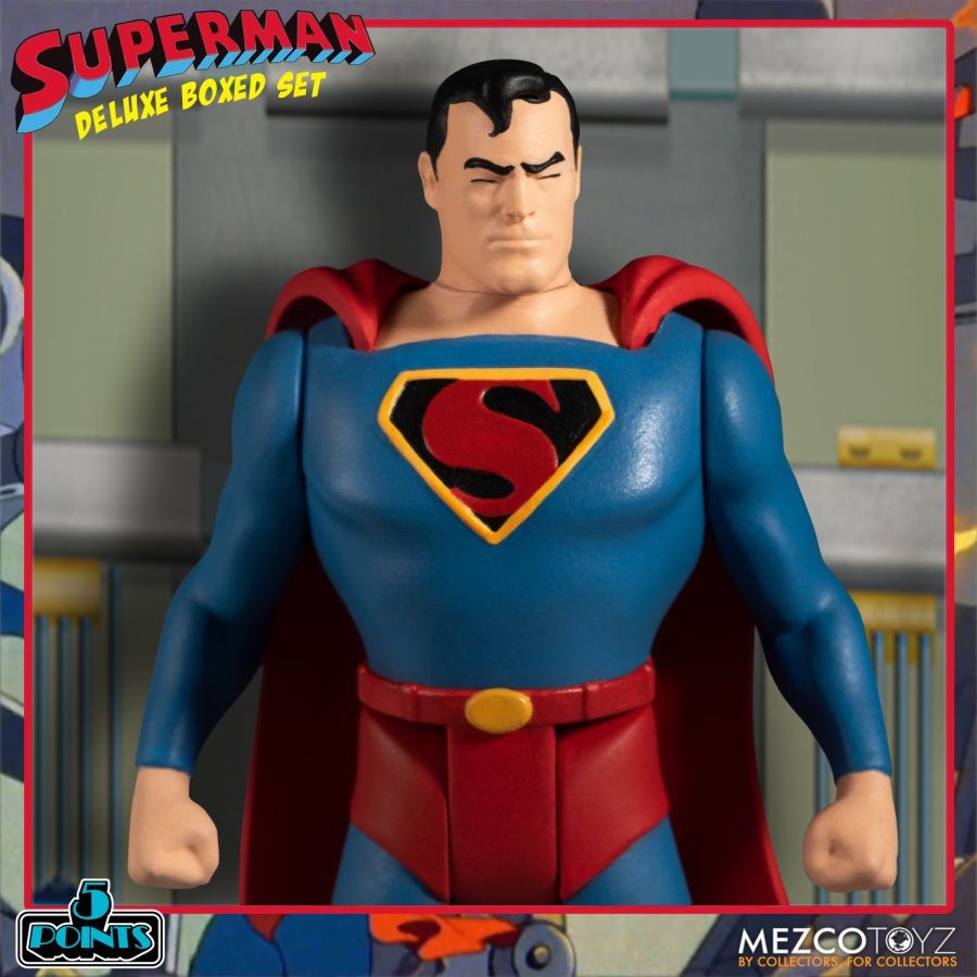 MEZCO TOYS SUPERMAN 1941 DELUXE BOX SET 5 POINTS ACTION FIGURE - Superman 1941 Deluxe Box Set 5 Points Action Figure