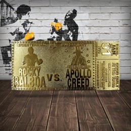 ROCKY 45TH ANNIVERSARY BICENTENNIAL SUPERFIGHT TICKET GOLD PLATED REPLICA 1/1 FANATTIK