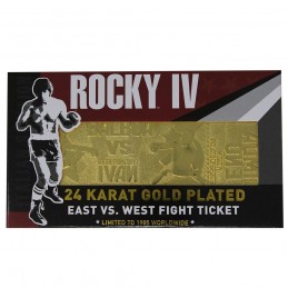 ROCKY IV EAST VS WEST FIGHT TICKET GOLD PLATED REPLICA 1/1 FANATTIK