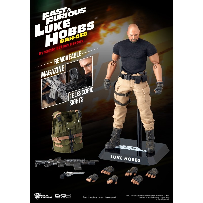 FAST AND FURIOUS LUKE HOBBS DAH-038 ACTION FIGURE BEAST KINGDOM