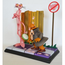 THE PINK PANTHER AND THE INSPECTOR 41CM STATUA FIGURE HOLLYWOOD COLLECTIBLES