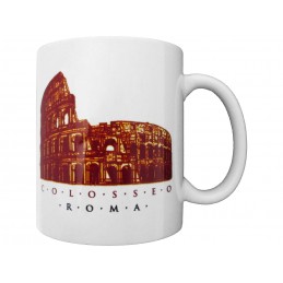 AS ROMA LOGO COLOSSEO MUG TAZZA CERAMICA