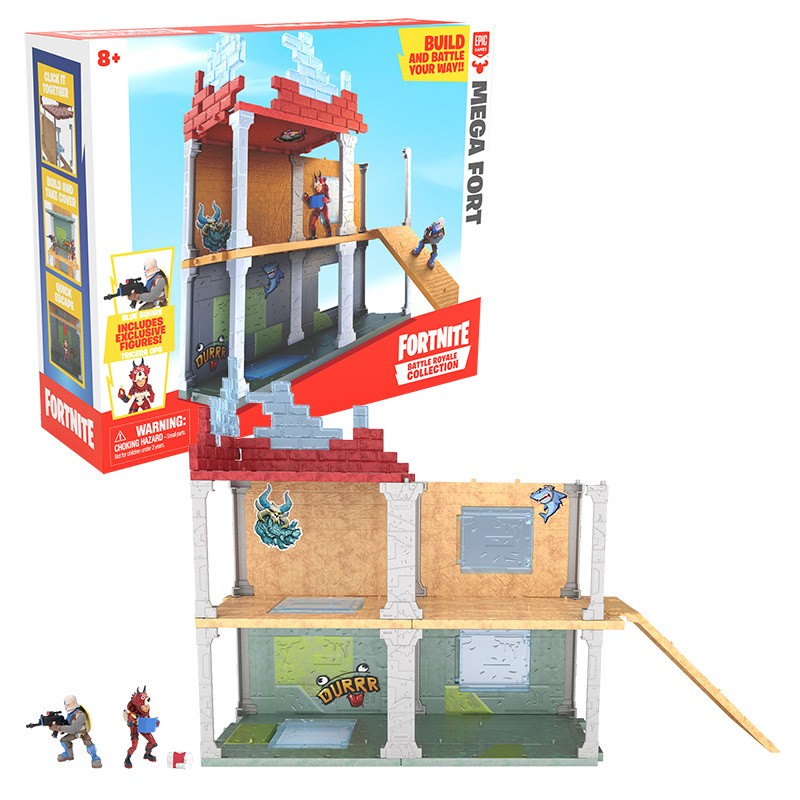 Fortnite Battle Royale Collection Mega Fort Display Set & 2 Figures: Blue  Squire, Tricera Ops Buy on