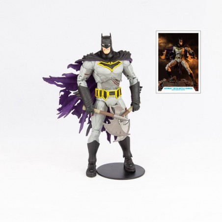 DC MULTIVERSE BATMAN WITH BATTLE DAMAGE DARK KNIGHTS METAL ACTION FIGURE
