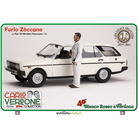 FURIO ZOCCANO ON FIAT 131 1/18 SCALE FIGURE REPLICA