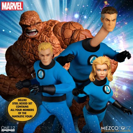 FANTASTIC FOUR ONE:12 COLLECTIVE DELUXE STEEL SET ACTION FIGURE