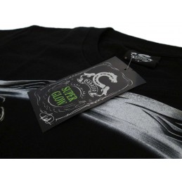 ROCK CHANG  MAGLIA T SHIRT MOTO CUSTOM DEATH AND SKULLS