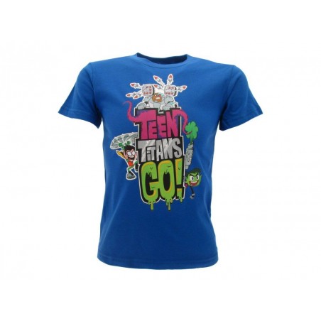 T SHIRT TEEN TITANS GO BOYS BLUE