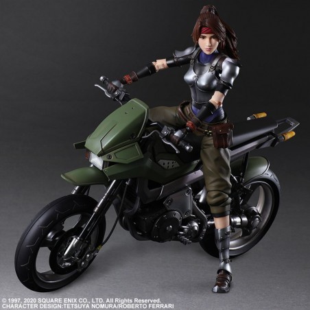 FINAL FANTASY 7 REMAKE JESSIE AND MOTORCYCLE PLAY ARTS KAI ACTION FIGURE