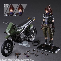 FINAL FANTASY 7 REMAKE JESSIE AND MOTORCYCLE PLAY ARTS KAI ACTION FIGURE SQUARE ENIX