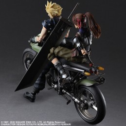 SQUARE ENIX FINAL FANTASY 7 REMAKE CLOUD JESSIE AND MOTORCYCLE PLAY ARTS KAI ACTION FIGURE