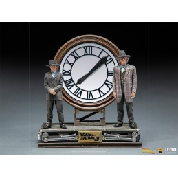IRON STUDIOS BTTF BACK TO THE FUTURE 3 MARTY AND DOC AT THE CLOCK DELUXE ART SCALE 1/10 STATUE FIGURE