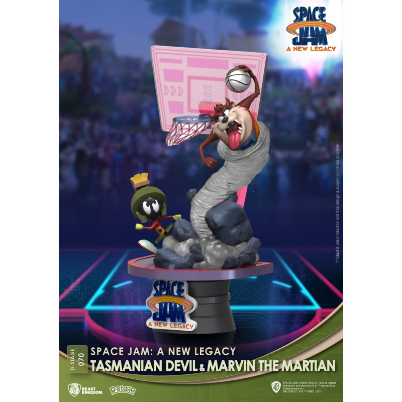 BEAST KINGDOM D-STAGE SPACE JAM 2 A NEW LEGACY TAZ AND MARVIN STATUE FIGURE DIORAMA