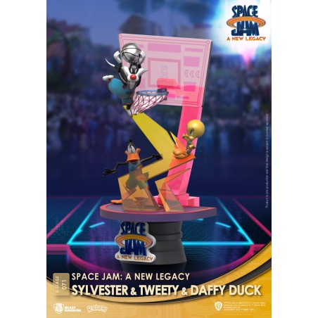 D-STAGE SPACE JAM 2 A NEW LEGACY SYLVESTER TWEETY AND DAFFY DUCK STATUE FIGURE DIORAMA