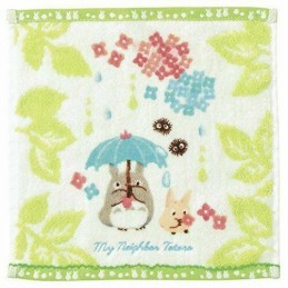 TOTORO IN THE RAIN STUDIO GHIBLI MINI TOWEL ASCIUGAMANO 25X25CM STUDIO GHIBLI