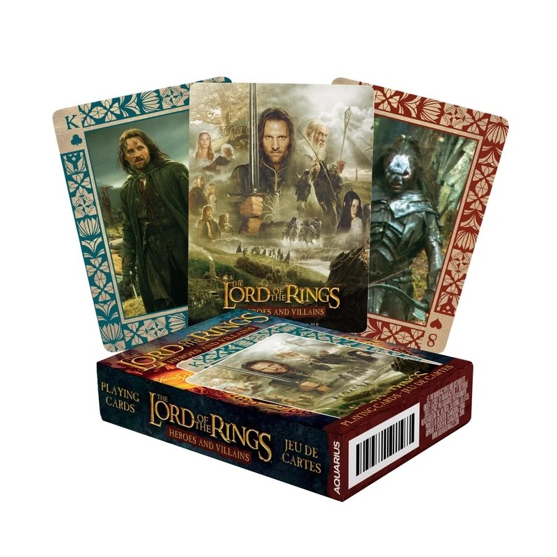 AQUARIUS ENT LORD OF THE RINGS HEROES AND VILLAINS POKER PLAYING CARDS AQUARIUS ENT LORD OF THE RINGS HEROES AND VILLAINS POKER PLAYING CARDS