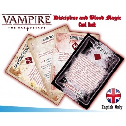 MODIPHIUS ENTERTAINMENT VAMPIRE THE MASQUERADE DISCIPLINE AND BLOOD MAGIC CARD DECK