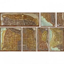 ASMODEE DUNGEONS AND DRAGONS 5 WATERDEEP - MAPPE DEI QUARTIERI