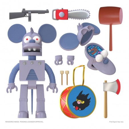 THE SIMPSONS ULTIMATES ROBOT ITCHY ACTION FIGURE