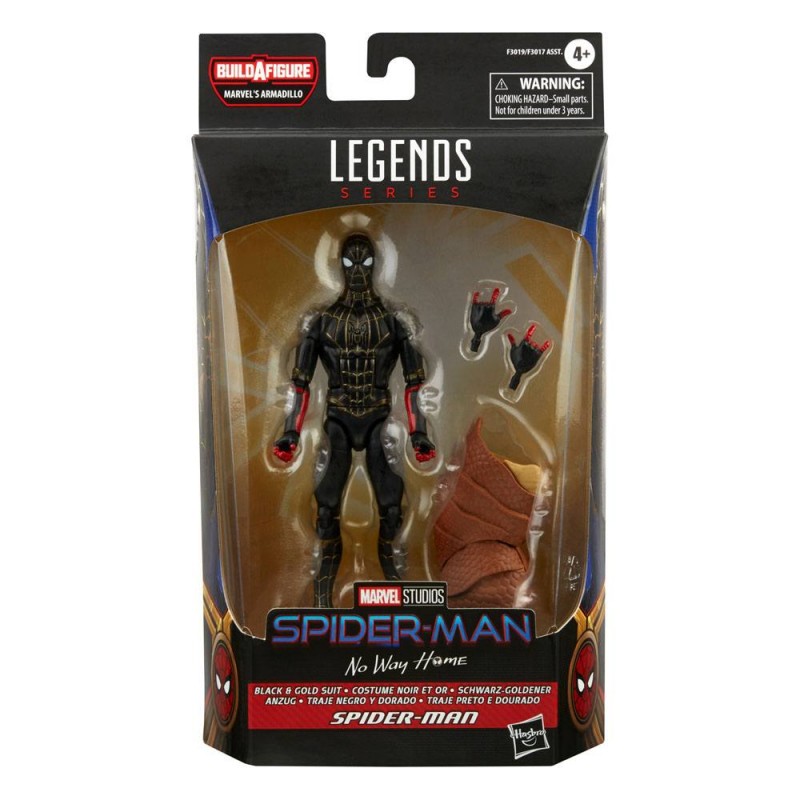 MARVEL LEGENDS SPIDER-MAN NO WAY HOME BLACK AND GOLD ACTION FIGURE HASBRO