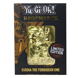 YU-GI-OH! LIMITED EDITION EXODIA THE FORBIDDEN ONE GOLD CARTA IN METALLO FANATTIK