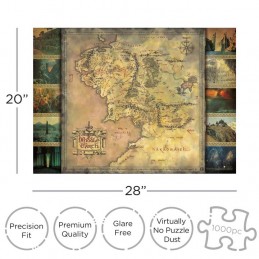 AQUARIUS ENT LORD OF THE RINGS MIDDLE EARTH MAP 1000 PIECES PEZZI JIGSAW PUZZLE 50x70cm