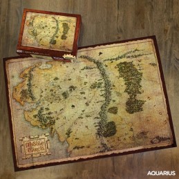 LO HOBBIT MAPPA DELLA TERRA DI MEZZO 1000 PIECES PEZZI JIGSAW PUZZLE 50x70cm AQUARIUS ENT