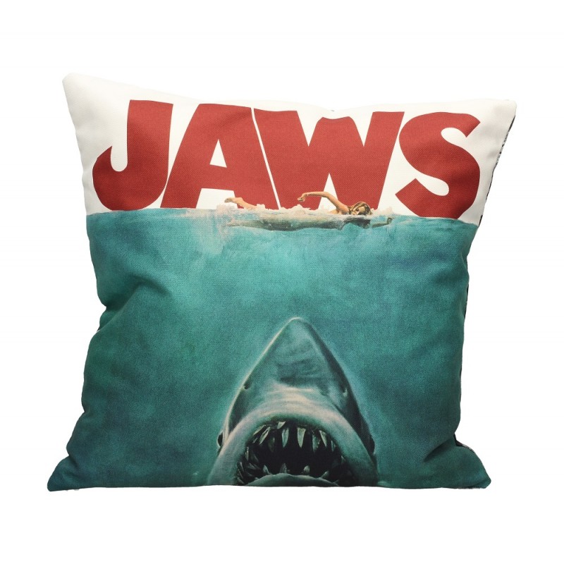 SD TOYS JAWS POSTER COLLAGE CUSHION PILLOW CUSCINO