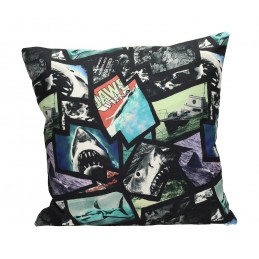 SD TOYS JAWS POSTER COLLAGE CUSHION PILLOW CUSCINO