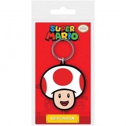 SUPER MARIO TOAD RUBBER KEYCHAIN KEYRING PORTACHIAVI IN GOMMA PYRAMID INTERNATIONAL