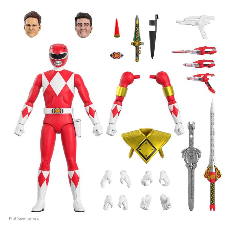 MIGHTY MORPHIN POWER RANGERS ULTIMATES RED RANGER ACTION FIGURE SUPER7
