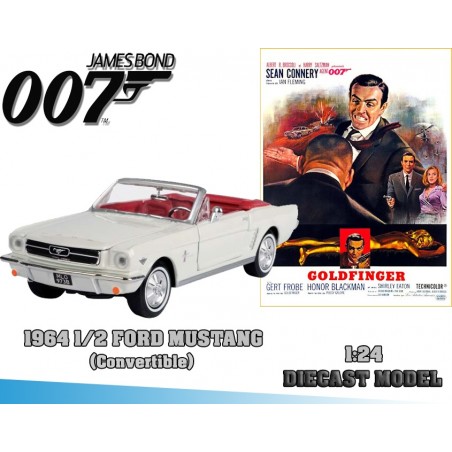 007 GOLDFINGER JAMES BOND COLLECTION 1964 FORD MUSTANG CONVERTIBLE DIE CAST 1/24 MODEL CAR