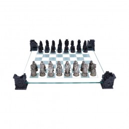 NEMESIS NOW GLASS AND RESIN VAMPIRES VS WEREWOLVES CHESS SET