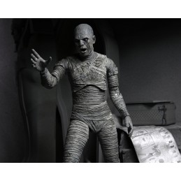 UNIVERSAL MONSTER ULTIMATE THE MUMMY BLACK AND WHITE ACTION FIGURE NECA