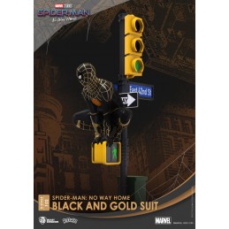 D-STAGE SPIDER-MAN NO WAY HOME BLACK AND GOLD SUIT STATUA FIGURE DIORAMA BEAST KINGDOM