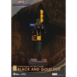BEAST KINGDOM D-STAGE SPIDER-MAN NO WAY HOME BLACK AND GOLD SUIT STATUE FIGURE DIORAMA