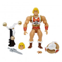MASTERS OF THE UNIVERSE ORIGINS DELUXE FLYING FISTS HE-MAN ACTION FIGURE MATTEL