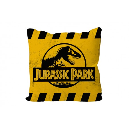 JURASSIC PARK CAUTION LOGO CUSHION PILLOW CUSCINO