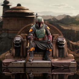 THE MANDALORIAN BOBA FETT ON THRONE PREMIER COLLECTION STATUA FIGURE GENTLE GIANT